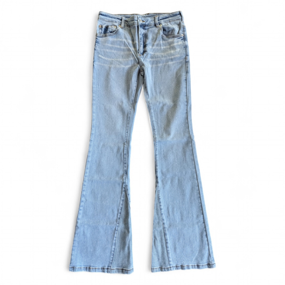 SER.O.YA Flare Jean Demi Mid Rise sz 30 in Coastline NWT Stretch Med Wash